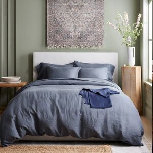 Quince King European Linen Duvet Cover - Nightfall